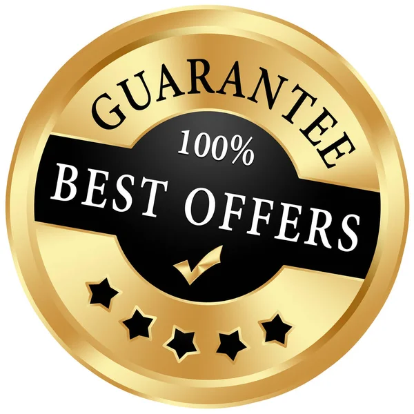 Najlepsze oferty Gwarancja Gold Web Button — Zdjęcie stockowe