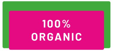 % 100 organik web Sticker Button