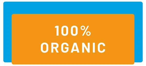 100 Organic Web Sticker Button — Stock Photo, Image