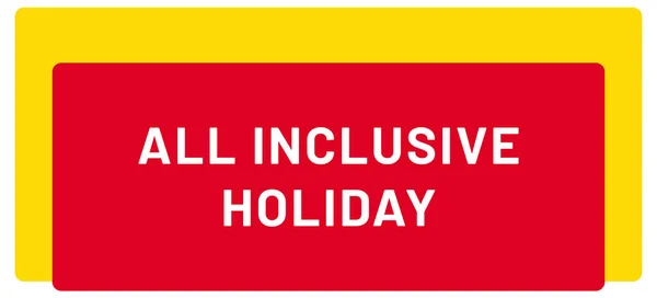 All Inclusive Holiday Web Sticker Button — Stock fotografie