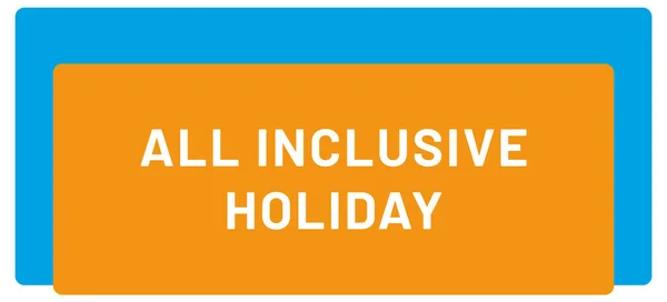 All Inclusive Holiday Web Sticker Button — Stok fotoğraf