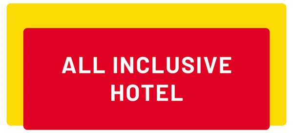 All Inclusive Hotel Websticker Taste — Stockfoto