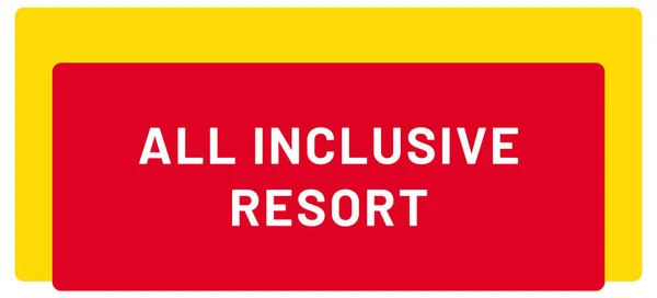 All Inclusive Resort Web Naklejka Przycisk — Zdjęcie stockowe