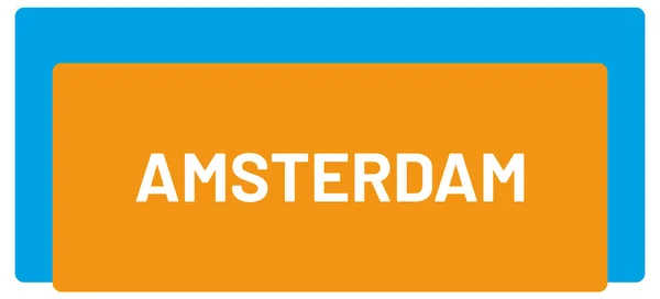 Web Label Aufkleber Amsterdam — Stockfoto