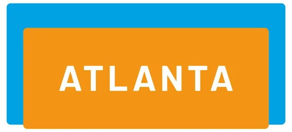 Naklejka Web Label Atlanta — Zdjęcie stockowe