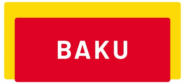 Etiqueta Engomada Web Bakú — Foto de Stock