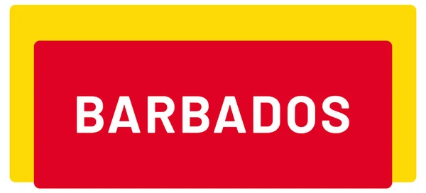 Naklejka Etykiety Internetowej Barbados — Zdjęcie stockowe