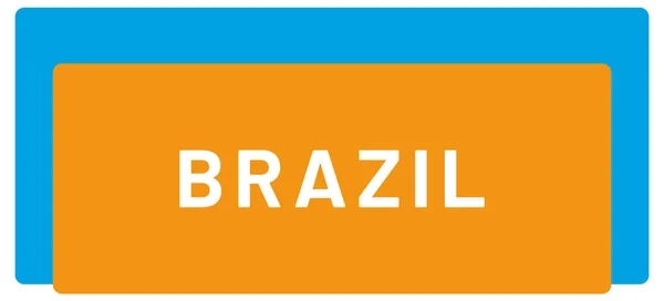 Web Label Sticker Brazil — Stock Photo, Image