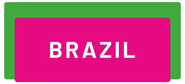 Web Label Klistermärke Brasilien — Stockfoto