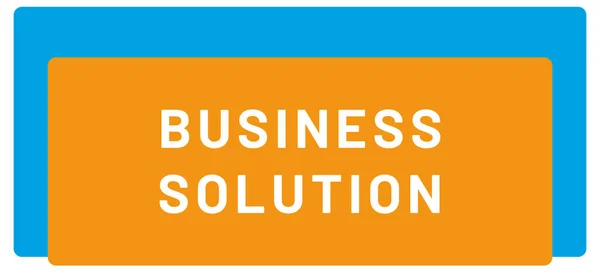 Business Solution Web Sticker Button — стоковое фото