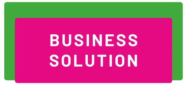 Business Solution Web Sticker Button — Stock Photo, Image