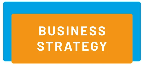 Business Strategy Web Sticker Knop — Stockfoto