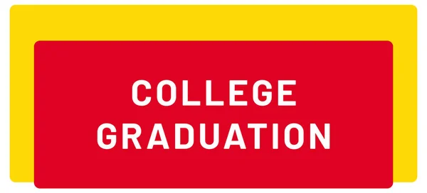 College Graduation Web Sticker Button — Stock Photo, Image