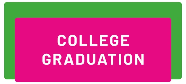 College Graduation Web Sticker Button — Stock Photo, Image