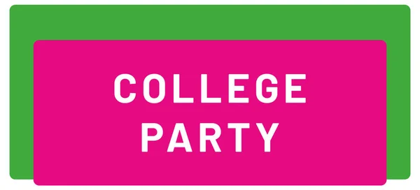 College Party Web Przycisk Naklejki — Zdjęcie stockowe