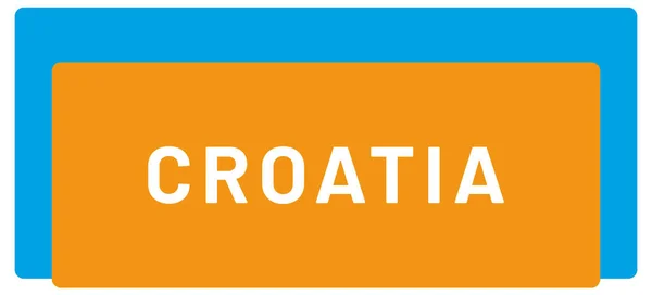 Web Label Sticker Kroatien — Stockfoto