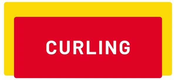 Web Sport Etiqueta Curling — Fotografia de Stock