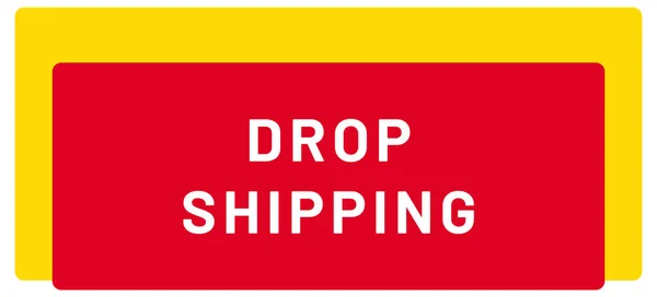 Drop Shipping Web Sticker Button — стоковое фото