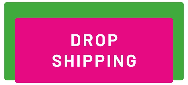 Drop Shipping Web Klistermärke Knapp — Stockfoto