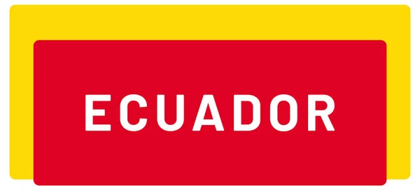 Etikettenaufkleber Ecuador — Stockfoto
