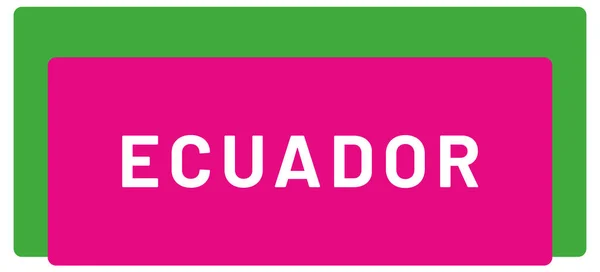 Αυτοκόλλητο Ετικέτας Web Ecuador — Φωτογραφία Αρχείου