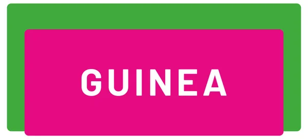 Web Etiketa Samolepka Guinea — Stock fotografie