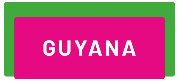 Web Etiketa Samolepka Guyana — Stock fotografie