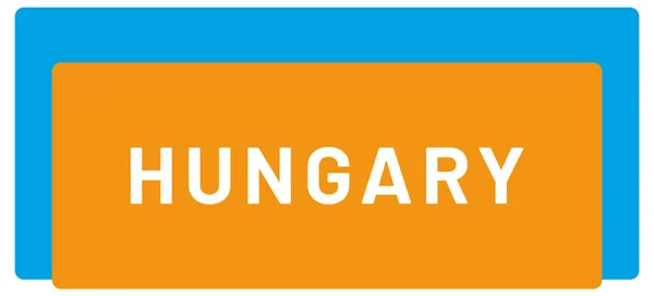 Etiqueta Web Etiqueta Hungria — Fotografia de Stock