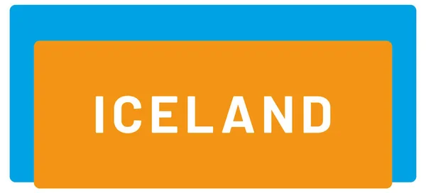 Web Label Sticker Iceland — Stock Photo, Image