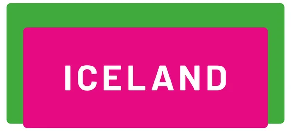 Ετικέτα Web Sticker Ισλανδία — Φωτογραφία Αρχείου