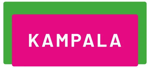 Web Etiketa Samolepka Kampala — Stock fotografie