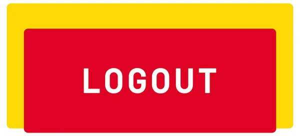 Logout Web Adesivo Botão — Fotografia de Stock