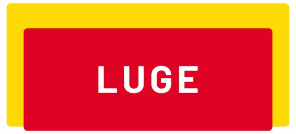 Web Etiqueta Deportiva Luge — Foto de Stock