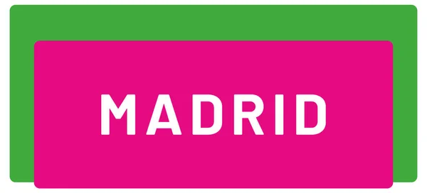 Web Label Sticker Madrid — Stock Photo, Image