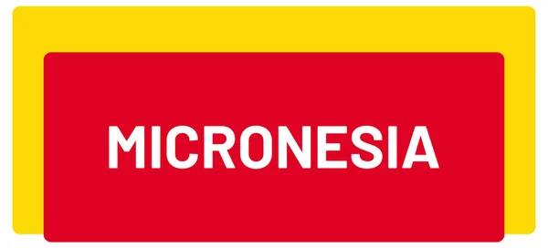 Étiquette Web Autocollant Micronésie — Photo