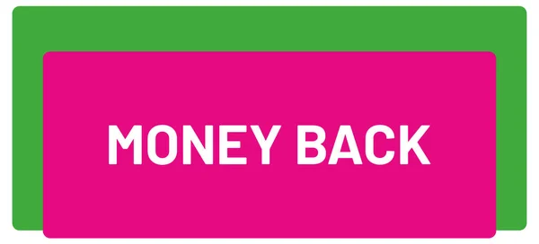 Money Back Web Sticker Button — Stock Photo, Image