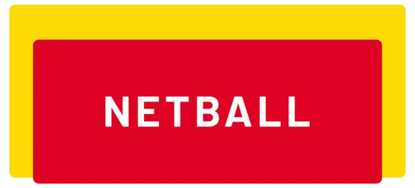 Web Etiqueta Deportiva Netball —  Fotos de Stock