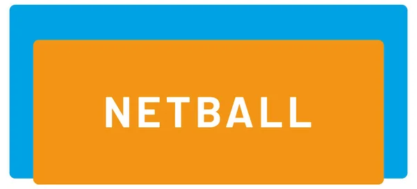 ウェブスポーツラベル Netball — ストック写真