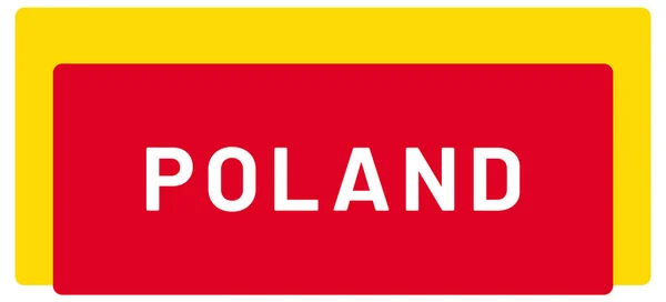 Etiqueta Web Etiqueta Engomada Polonia —  Fotos de Stock