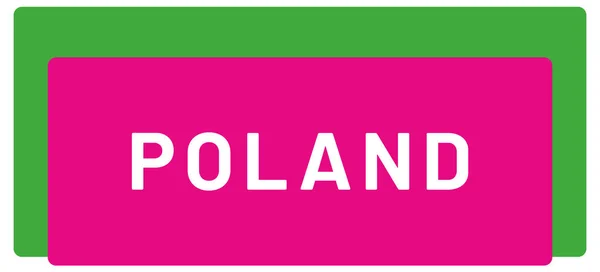 Web Label Sticker波兰 — 图库照片