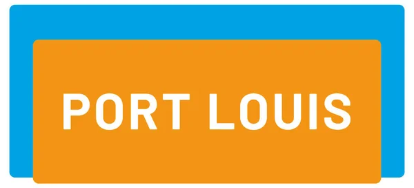 Etiqueta Web Etiqueta Engomada Port Louis —  Fotos de Stock
