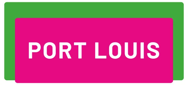 Web Label Sticker Port Louis — Stockfoto