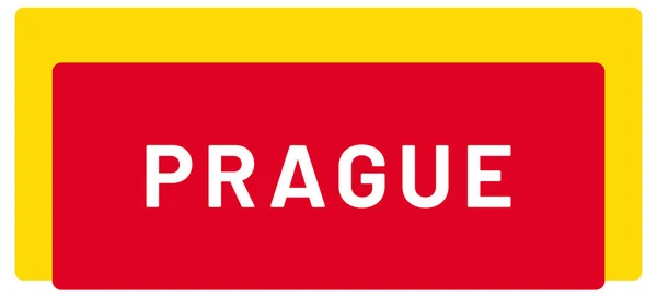 Etiqueta Web Etiqueta Praga — Fotografia de Stock