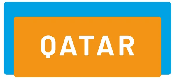 Webový Štítek Nálepka Katar — Stock fotografie