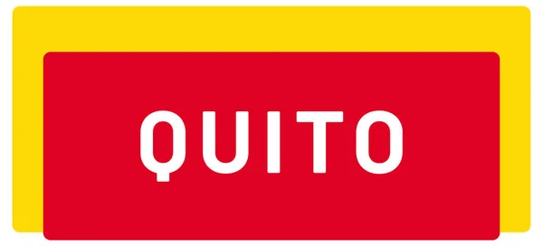 Web Label Sticker Quito — стокове фото