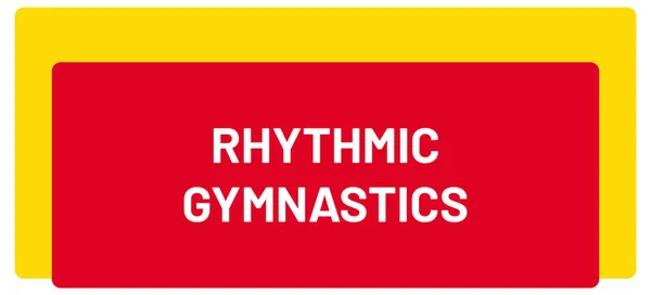 Веб Спортивної Етикетки Ритмічної Гімнастики — стокове фото
