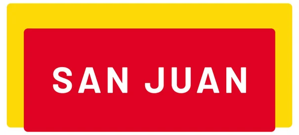 레이블 Sticker San Juan — 스톡 사진