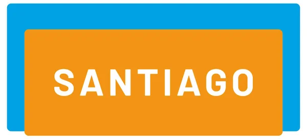 Etichetă Web Autocolant Santiago — Fotografie, imagine de stoc