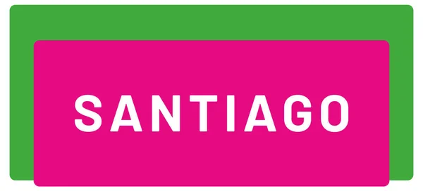 Etichetă Web Autocolant Santiago — Fotografie, imagine de stoc