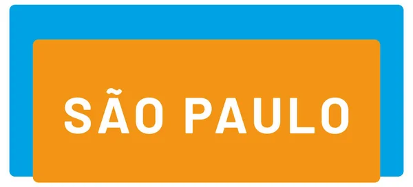 Web Label Sticker Sao Paulo — стокове фото